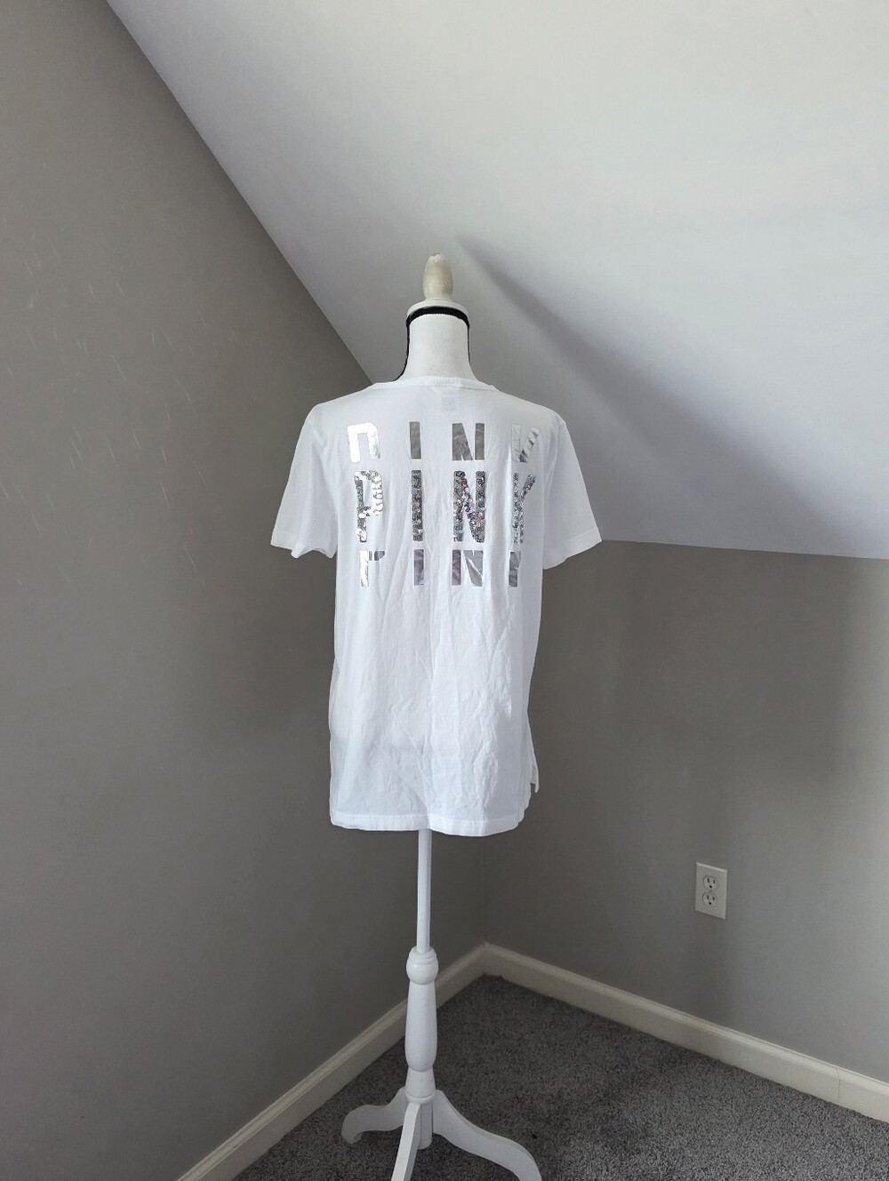 Pink Victoria's Secret Bling Short Sleeve Shirt